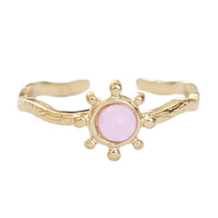 Gouden ring sunshine roze