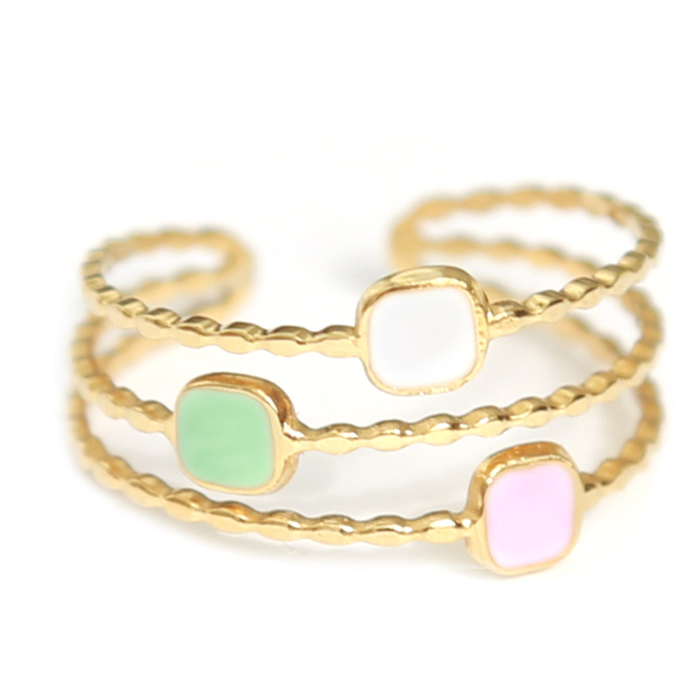 Gouden ring pastel colors