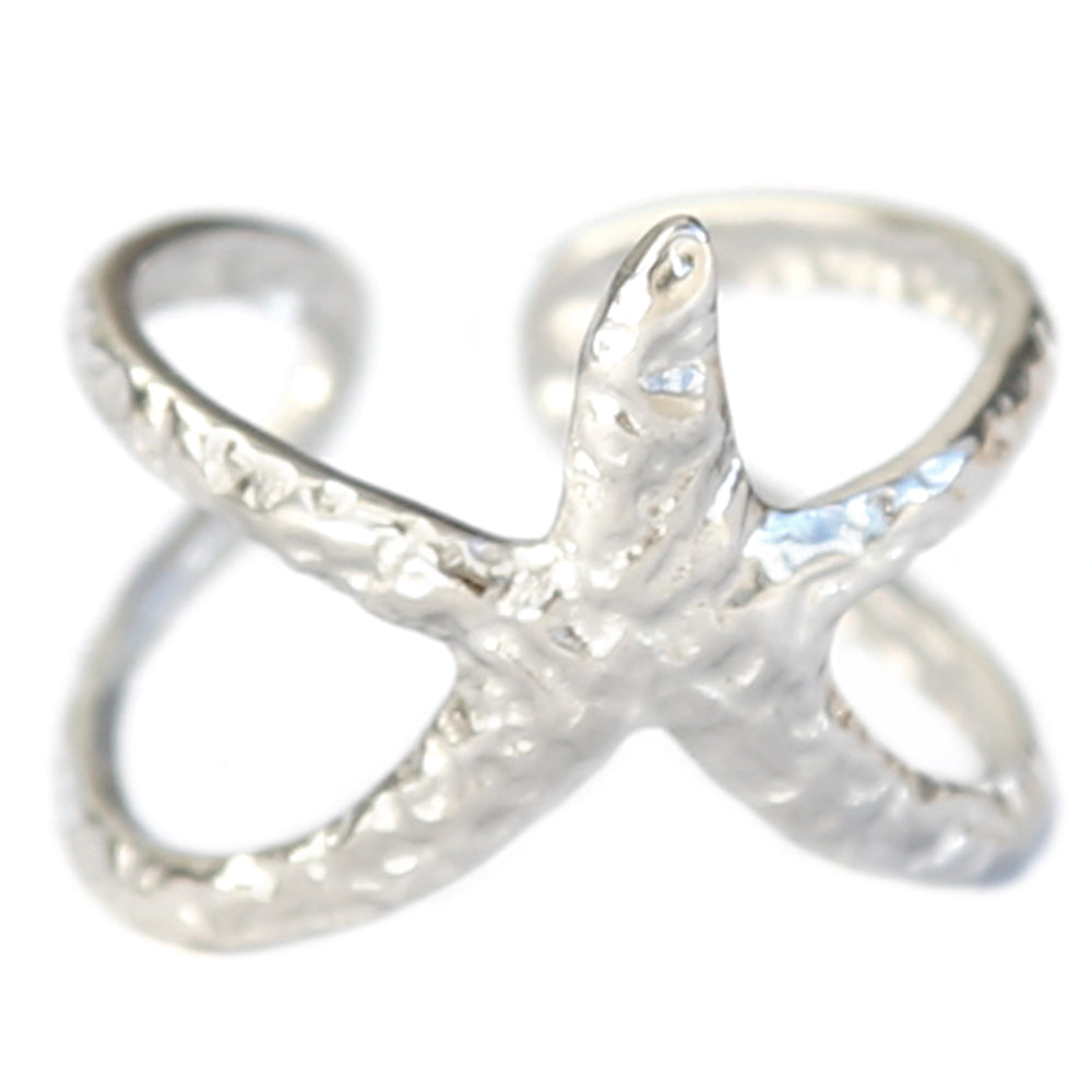 Bague étoile de mer en argent