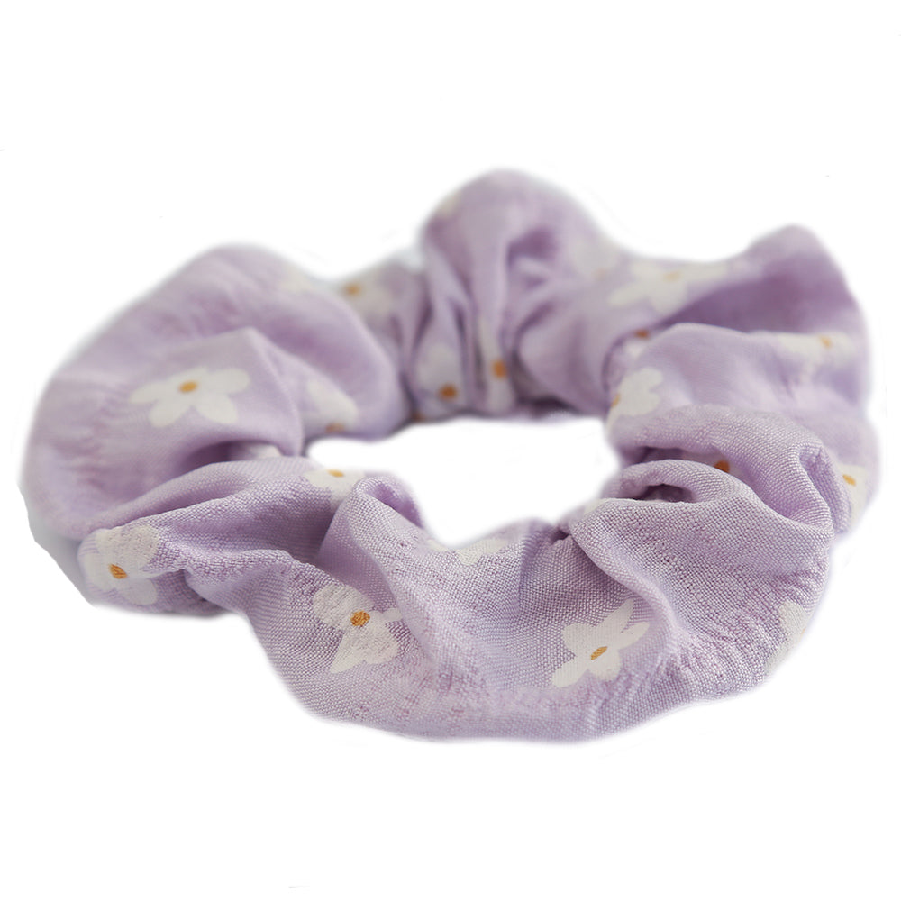 Scrunchie daisy purple