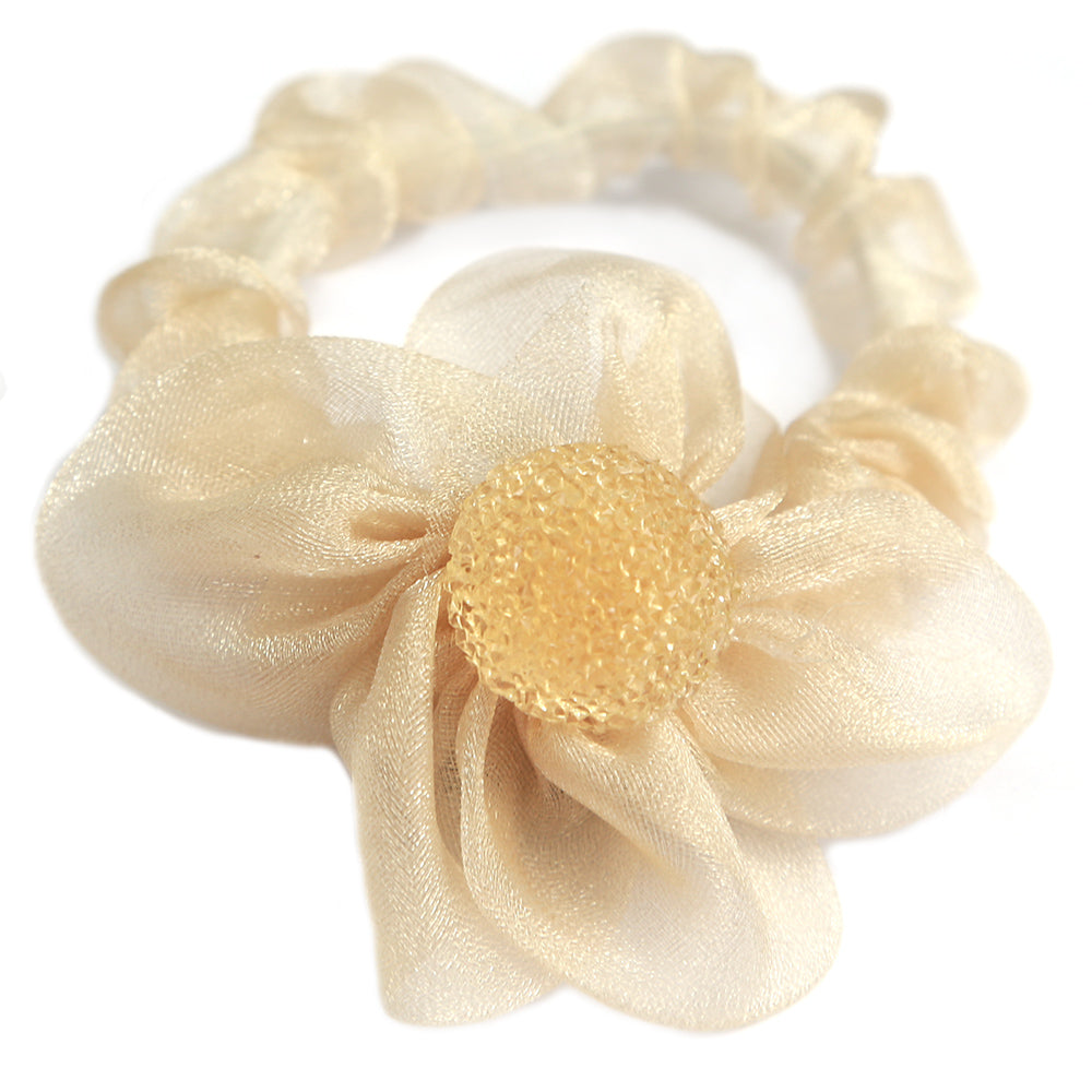 Scrunchie shimmer flower