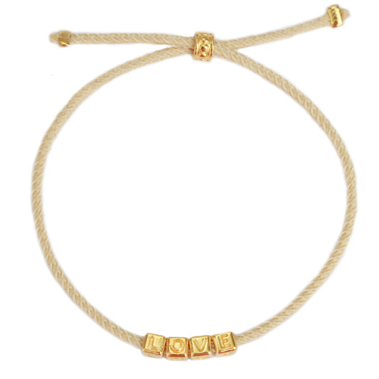 Le bracelet love doré beige 1080