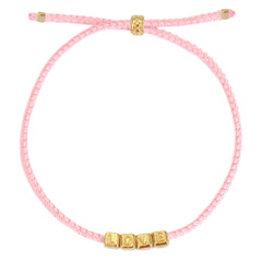 Das Liebesarmband Gold-Rosa