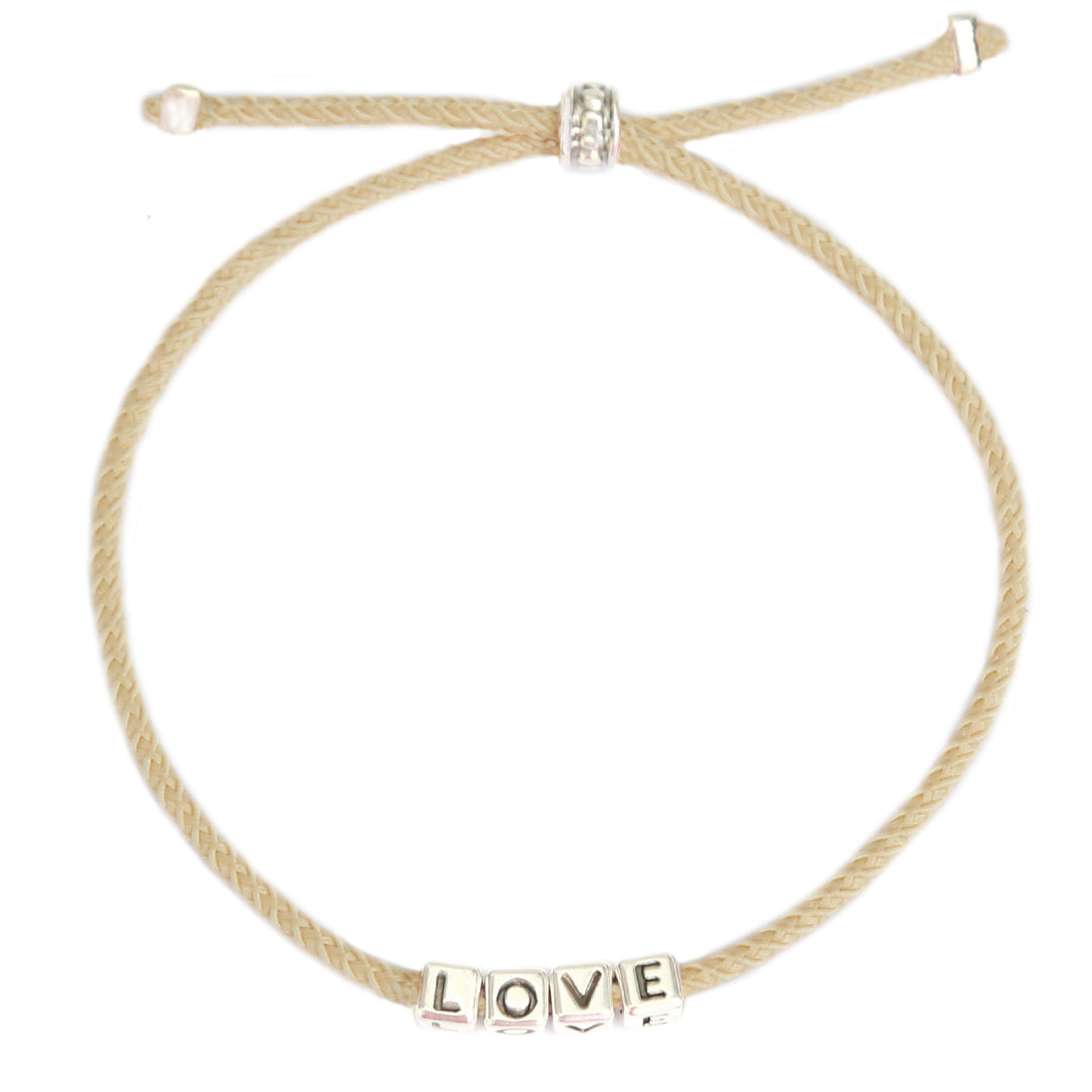 Le bracelet love argent beige