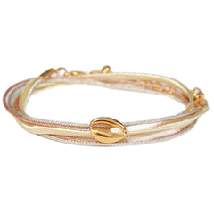 Wrap bracelet  ivory cowrie