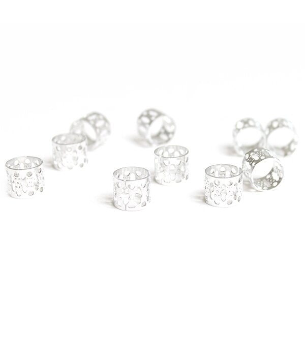 Hair jewel beads silber