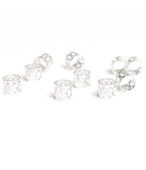 Hair jewel beads silver