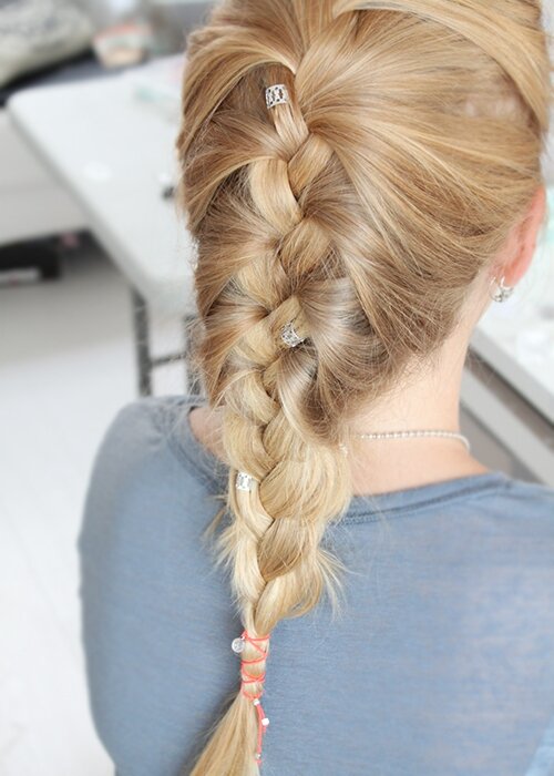 Bijoux de cheveux perles argent