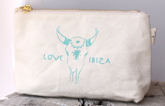 Make-up Tasche Love Ibiza turquoise