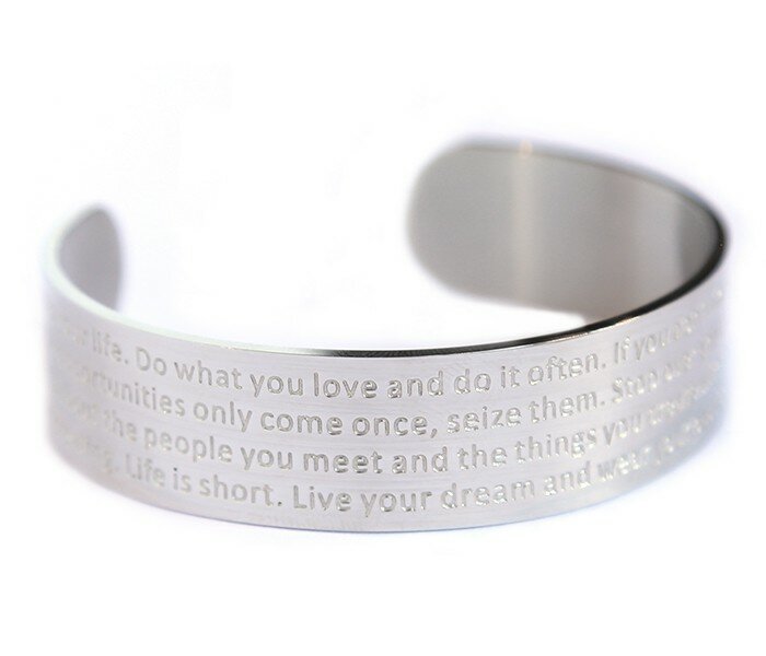 Bracelet en argent motivation