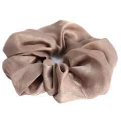 Scrunchie zijde taupe