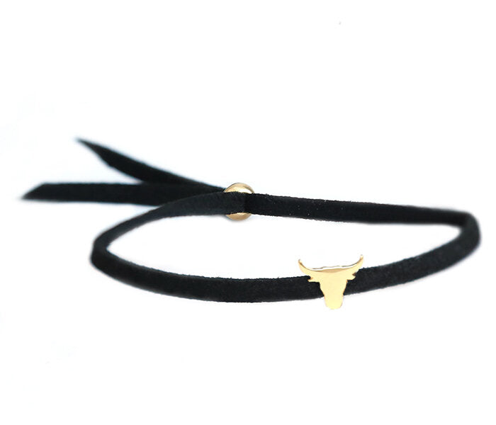 Buffalo armbandje black gold