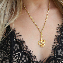 Necklace snake gold