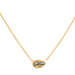 Necklace small shell gold