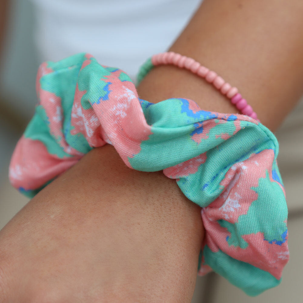 Scrunchie coral green