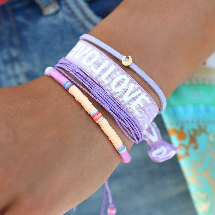 Set of 2 bracelets purple surf