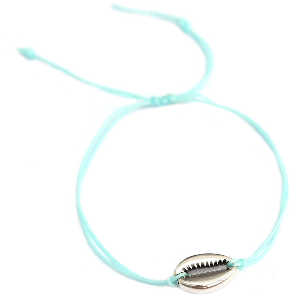 Bracelet coquille bleu argent