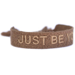 Gewebtes armband just be you taupe