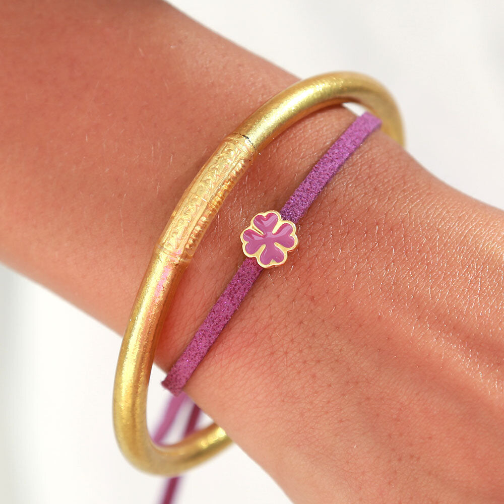 Armband clover purple