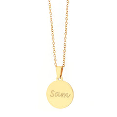 Gegraveerde ketting goud - name