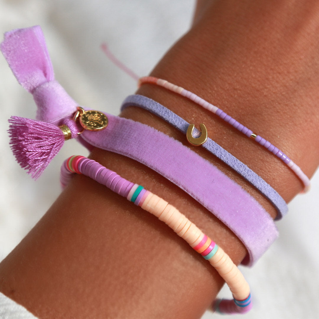 Set of 2 bracelets purple surf