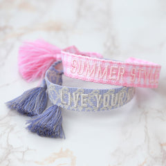 Woven bracelet live your dream