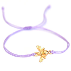 Bracelet bee happy lilas