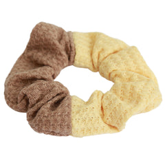 Scrunchie waffle duo brown yellow