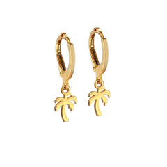 Gold earrings little palm