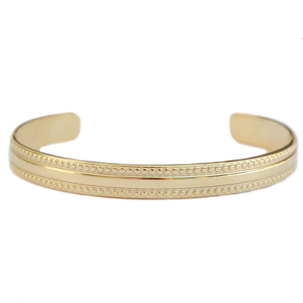 Gouden bangle double dots