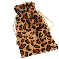 Sac cadeau leopard velours