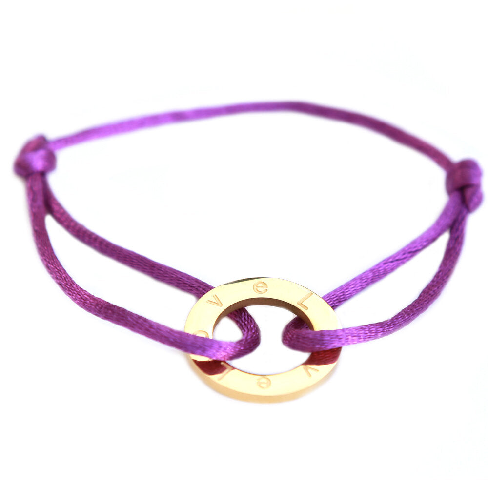 Armband circle love purple