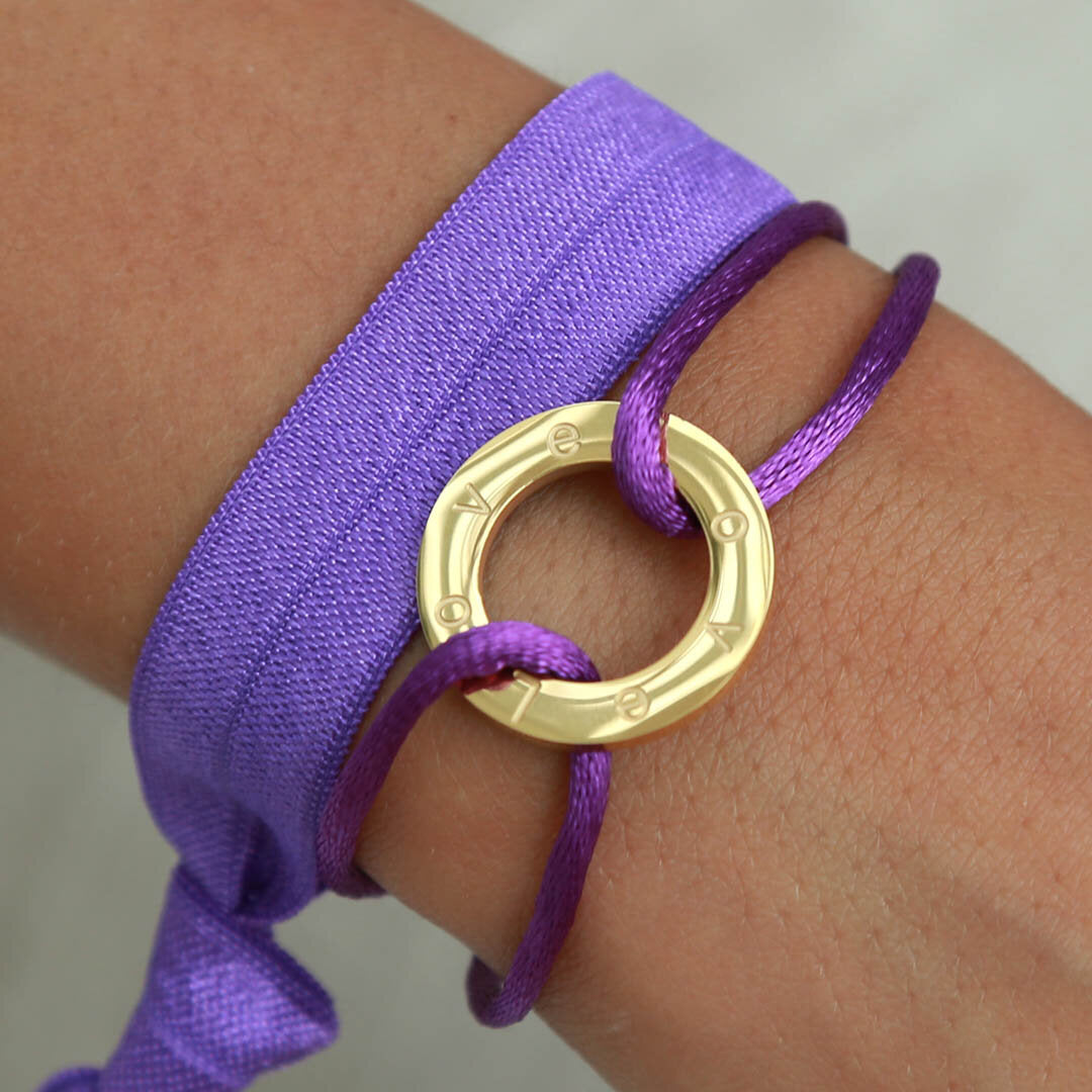 Armband circle love purple