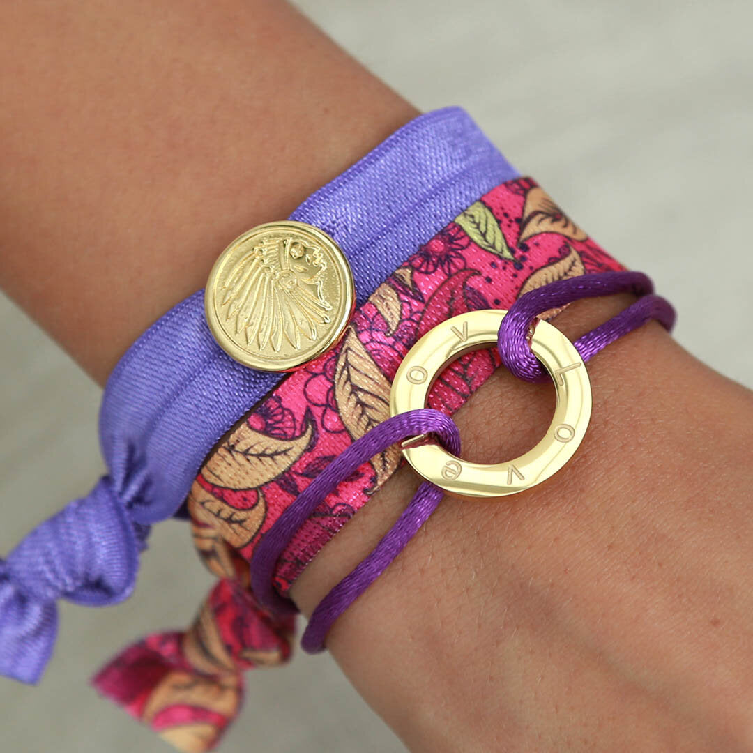 Armband circle love purple