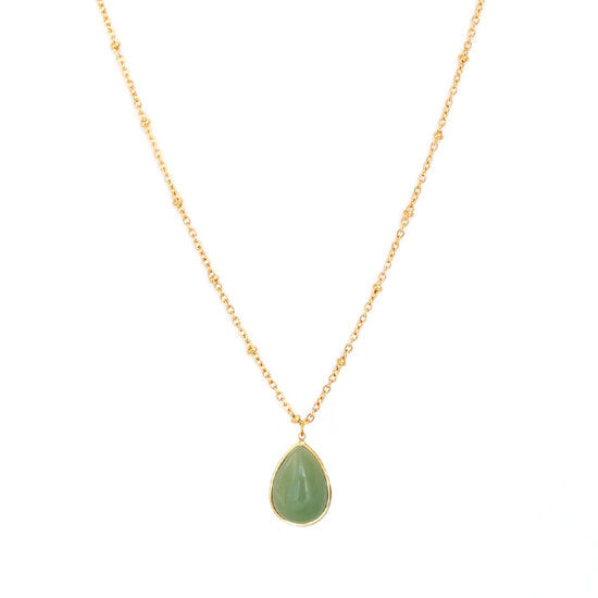 Goldene Kette jade stone