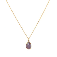 Gouden ketting gemstone amethyst