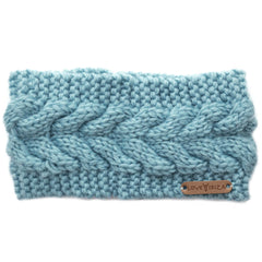 Knitted headband blue