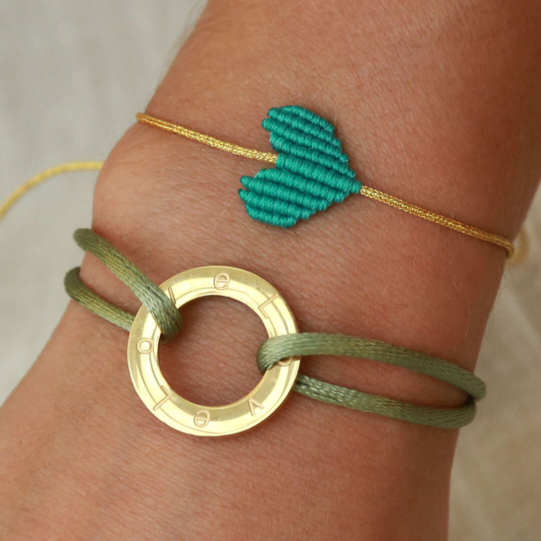 Bracelet circle love olive