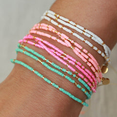 Miyuki armband summer coral