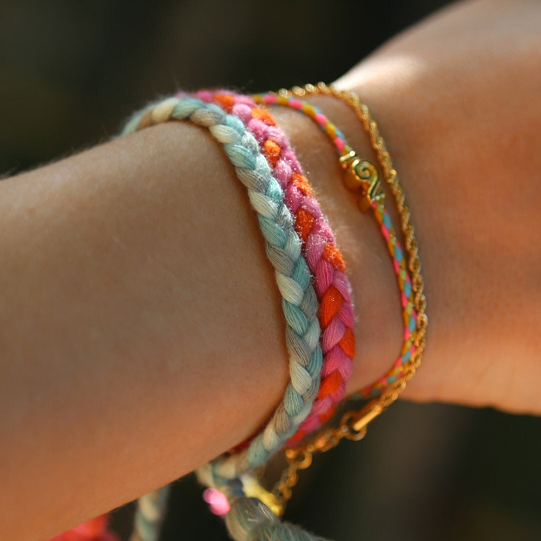 Bracelet wavy pink