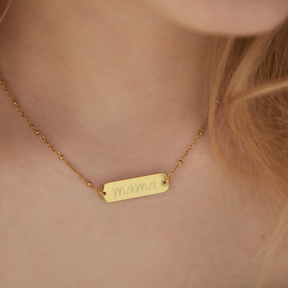 Collier barre gravée - personnalisez-vous !