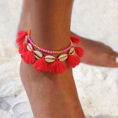 Anklet Jondal orange pink