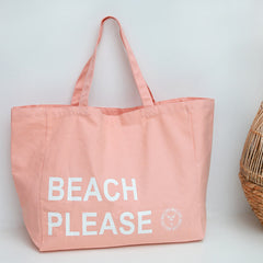 Sac de plage en toile beach please peach